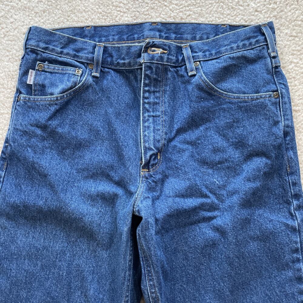 Carhartt Relaxed Fit Mens Jeans Size 36x30 Preowned Blue